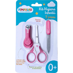 KIT MANICURE INFANTIL 3 PEÇAS - TESOURA, CORTADOR E LIXA - comprar online