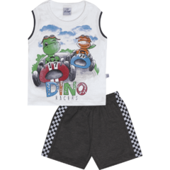 CONJUNTO REGATA E BERMUDA DINO RACERS - comprar online