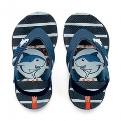 CHINELO INFANTIL ACQUA PRINT MARINHO KLIN - Pitoco Baby Kids loja especializada em moda infantil