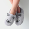 PANTUFA PLAY INFANTIL CINZA LOBO PIMPOLHO