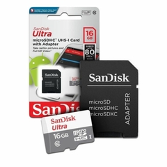 Micro Sd Sandisk 16 Gb Ultra Speed 80mb/s