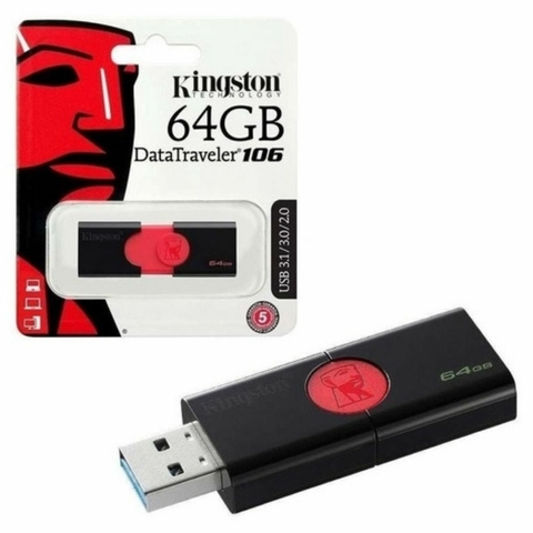 Memoria USB Flix 64 GB 3.0 Negro/Amarillo