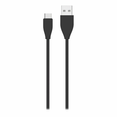 Cable Usb Soft Type-c 1 Mt Negro Carga Rapida