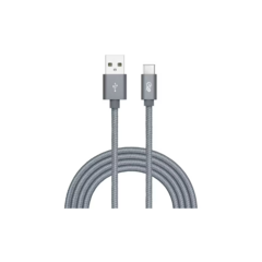 CABLE USB MICRO CARGA RAPIDA 2.1A PLATA 3 M