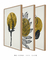 Imagem do Conjunto Decorativo 3 Quadros Golden Botanic