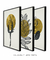 Conjunto Decorativo 3 Quadros Golden Botanic - loja online