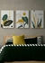 Conjunto Decorativo 3 Quadros Green Yellow Leaf