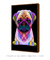 Quadro Decorativo Pug Pop Art - comprar online