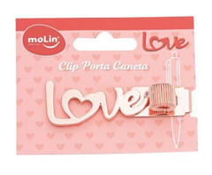 Clip porta caneta love - Molin