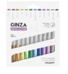 ESTOJO BRUSH PEN GINZA GLITTER SIGNOS 12 CANETAS - NEWPEN