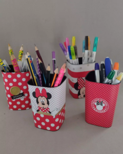 Porta canetas e objetos minnie Kit - comprar online