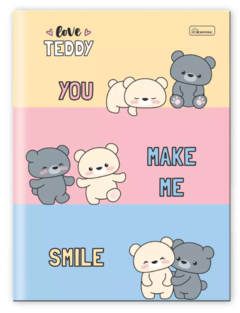 Caderno brochura capa dura teddy (4 Modelos) - cadersil