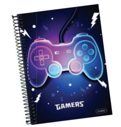 caderno universitário 1 matéria Linha Game - loja online