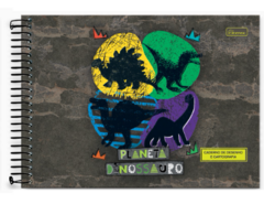 Caderno De Desenho Dinossauros - Papelaria Ilha Da Magia