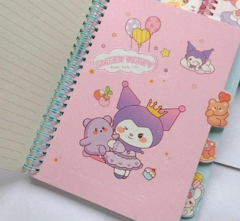 Caderno Espiral Sanrio My Melody e Turma da Hello Kitty 15 x 21 com Divisórias na internet