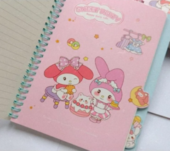 Caderno Espiral Sanrio My Melody e Turma da Hello Kitty 15 x 21 com Divisórias - comprar online