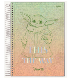 Caderno Disney 100 Anos de Comemoração 14 x 20 Capa Dura 80 Folhas - Papelaria Ilha Da Magia