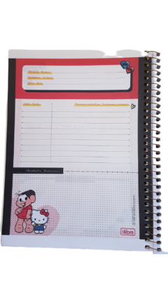 Caderno Colegial 1 Matéria Turma da Mônica e Hello Kitty-TILIBRA - loja online