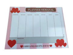 Bloco Planner Semanal-Love