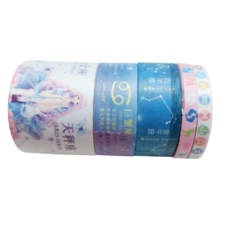 Washi Tape com 5 - Papelaria Ilha Da Magia