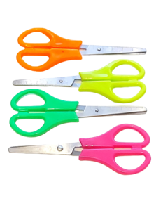 Tesoura Escolar Neon 13 cm Com Régua - BRW