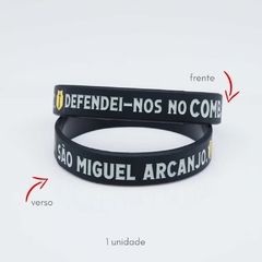 Pulseira São Miguel Arcanjo Defendei-nos no Combate Grande - SILICONE