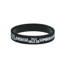 Pulseira de Silicone Salmos - Preto