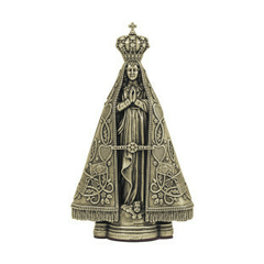 Imagem Nossa Senhora Aparecida em Metal Ouro Velho 12cm ETK