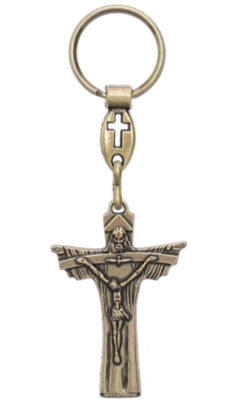 Chaveiro CRUCIFIXO SANTISSIMA TRINDADE ETK OURO VELHO