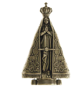 Imagem Nossa Senhora Aparecida em Metal Ouro Velho 8,5cm ETK