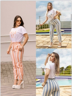 Conjunto Calça Pantalona - Tshirt Laço