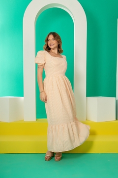 VESTIDO LONGO ADULTO ROMANTIC LISTRADO - loja online