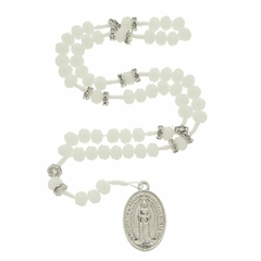 Terço de Nossa Senhora das Lágrimas cristal com detalhes em strass - comprar online