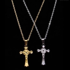 Colar com Crucifixo Medalha São Bento