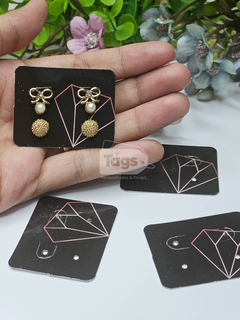 TAG BLACK DIAMANTE 3,5x4,5 cm (50 unds) - comprar online