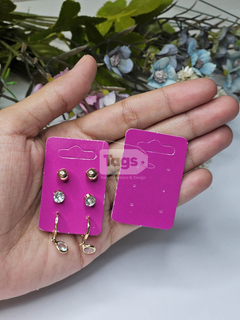 TAG TRIO PINK 4,5x3 cm (50 unds)