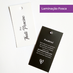 TAG 9X5cm - Laminação Fosca + Verniz Localizado - comprar online