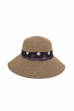 Chapéu de Palha Vintage Poá - comprar online