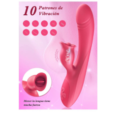 Vibrador con Simulador de Lengua y de Punto G - Libidoo mx