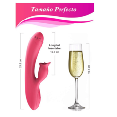 Vibrador con Simulador de Lengua y de Punto G