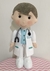 boneco médico em feltro