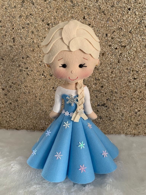 Princesa Elsa da Turma Frozen em Feltro