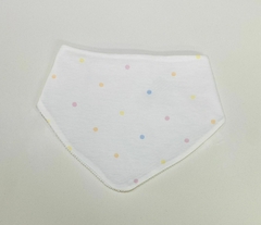 Babador bandana estampa mini bolinhas