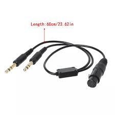 Para Airbus XLR Para GA Dual Plug 5 Pin Headset Adapter Cable Aviation Headphone Cable - Weliton Gouveia Carvalho