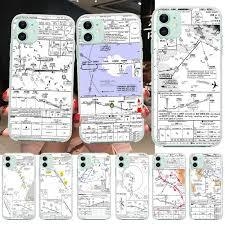 HPCHCJHM Aviation Chart Black TPU Soft Phone Case Cover for iPhone 11 pro XS MAX 8 7 6 6S Plus X 5S SE 2020 XR cover