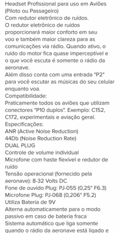 HEADSET AERONAUTICO PROFISSIONAL - Weliton Gouveia Carvalho