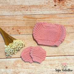 Imagem do Kit Gorro e Luvas Tricot