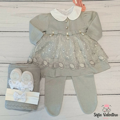 Saída de Maternidade Sofia Valentina - Renda Colorida - loja online