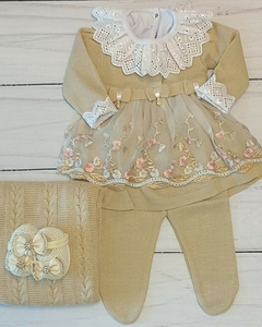 Saída de Maternidade Sofia Valentina Renda Premium - Saída de maternidade Sofia Valentina Baby