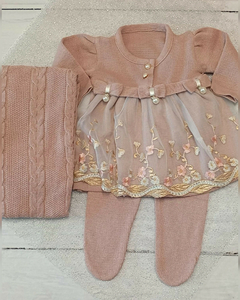 Saída de Maternidade Sofia Valentina Renda Premium - Saída de maternidade Sofia Valentina Baby